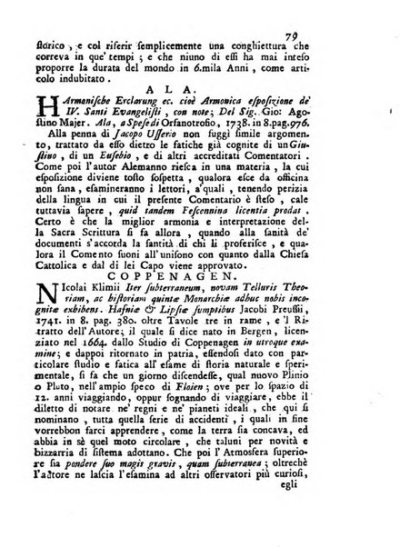 Novelle della Repubblica delle lettere dell'anno ..., pubblicate sotto gli auspizj di sua eccellenza ...