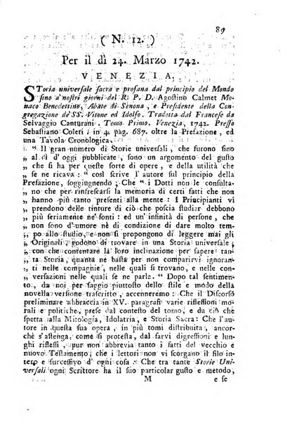 Novelle della Repubblica delle lettere dell'anno ..., pubblicate sotto gli auspizj di sua eccellenza ...