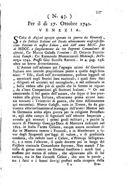 Novelle della Repubblica delle lettere dell'anno ..., pubblicate sotto gli auspizj di sua eccellenza ...