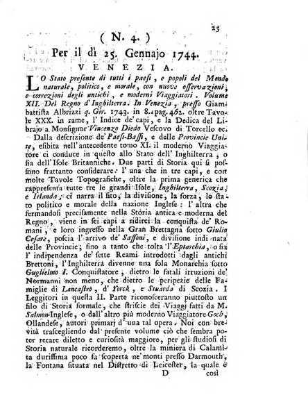 Novelle della Repubblica delle lettere dell'anno ..., pubblicate sotto gli auspizj di sua eccellenza ...