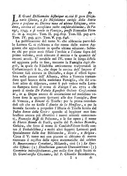 Novelle della Repubblica delle lettere dell'anno ..., pubblicate sotto gli auspizj di sua eccellenza ...