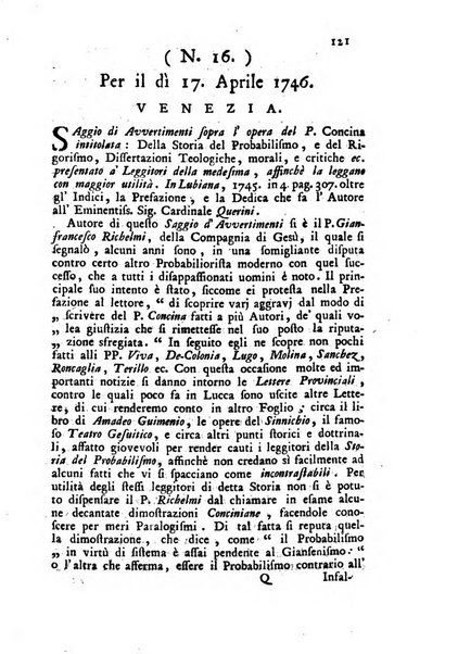 Novelle della Repubblica delle lettere dell'anno ..., pubblicate sotto gli auspizj di sua eccellenza ...