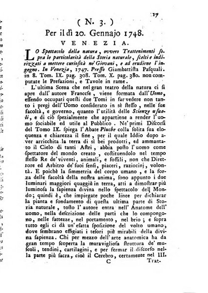 Novelle della Repubblica delle lettere dell'anno ..., pubblicate sotto gli auspizj di sua eccellenza ...