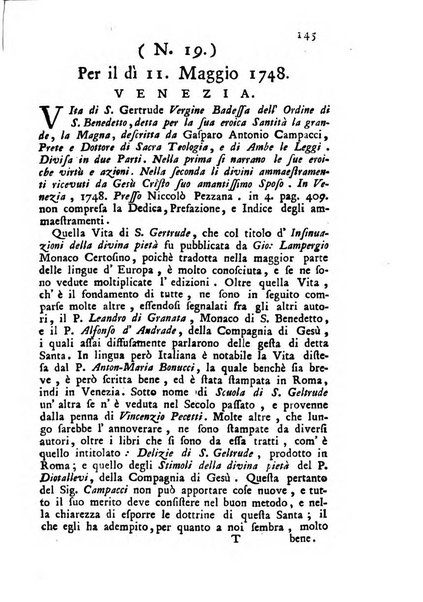 Novelle della Repubblica delle lettere dell'anno ..., pubblicate sotto gli auspizj di sua eccellenza ...