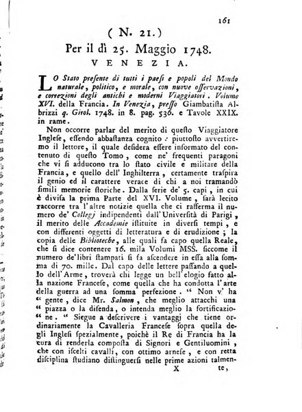 Novelle della Repubblica delle lettere dell'anno ..., pubblicate sotto gli auspizj di sua eccellenza ...