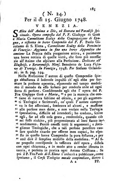 Novelle della Repubblica delle lettere dell'anno ..., pubblicate sotto gli auspizj di sua eccellenza ...