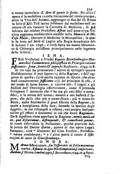 Novelle della Repubblica delle lettere dell'anno ..., pubblicate sotto gli auspizj di sua eccellenza ...