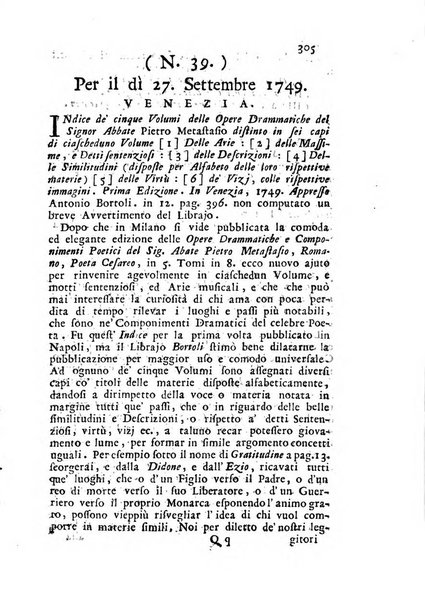 Novelle della Repubblica delle lettere dell'anno ..., pubblicate sotto gli auspizj di sua eccellenza ...