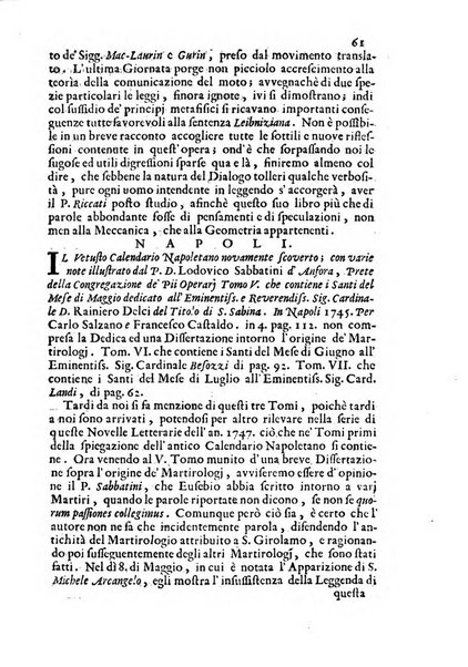 Novelle della Repubblica delle lettere dell'anno ..., pubblicate sotto gli auspizj di sua eccellenza ...