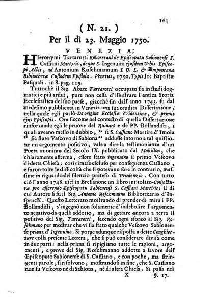 Novelle della Repubblica delle lettere dell'anno ..., pubblicate sotto gli auspizj di sua eccellenza ...