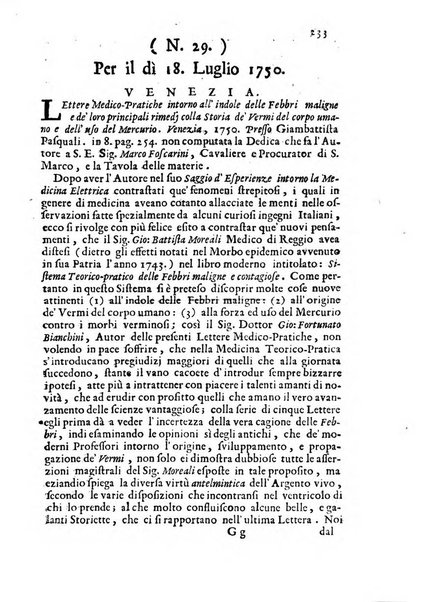 Novelle della Repubblica delle lettere dell'anno ..., pubblicate sotto gli auspizj di sua eccellenza ...