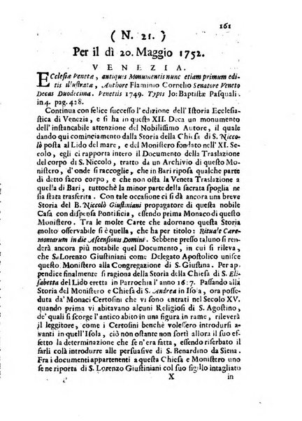 Novelle della Repubblica delle lettere dell'anno ..., pubblicate sotto gli auspizj di sua eccellenza ...