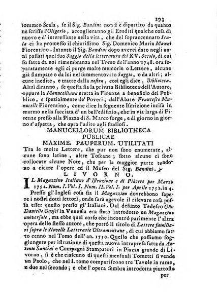 Novelle della Repubblica delle lettere dell'anno ..., pubblicate sotto gli auspizj di sua eccellenza ...