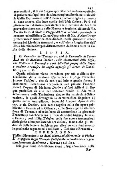 Novelle della Repubblica delle lettere dell'anno ..., pubblicate sotto gli auspizj di sua eccellenza ...