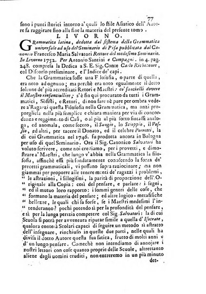 Novelle della Repubblica delle lettere dell'anno ..., pubblicate sotto gli auspizj di sua eccellenza ...