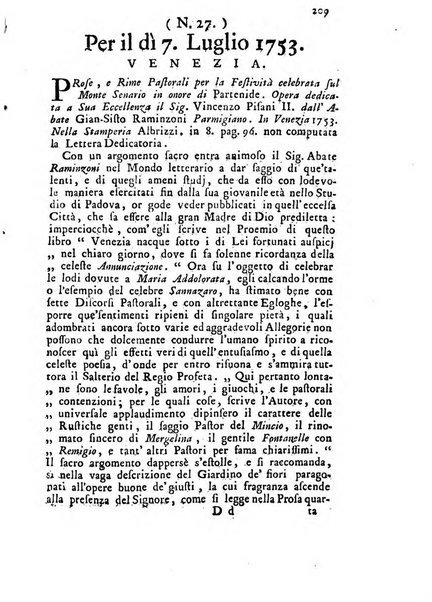 Novelle della Repubblica delle lettere dell'anno ..., pubblicate sotto gli auspizj di sua eccellenza ...