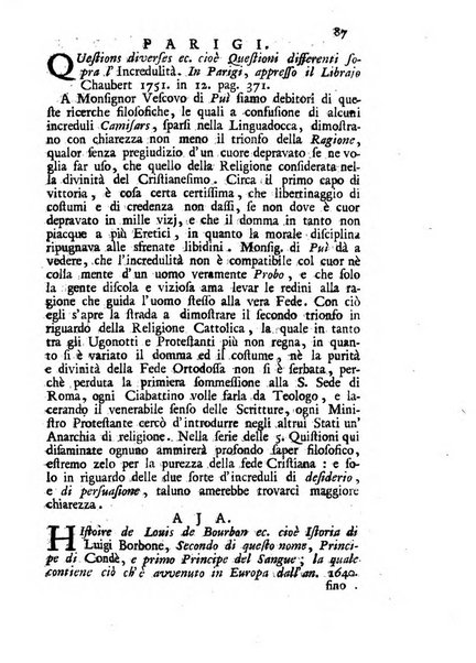 Novelle della Repubblica delle lettere dell'anno ..., pubblicate sotto gli auspizj di sua eccellenza ...