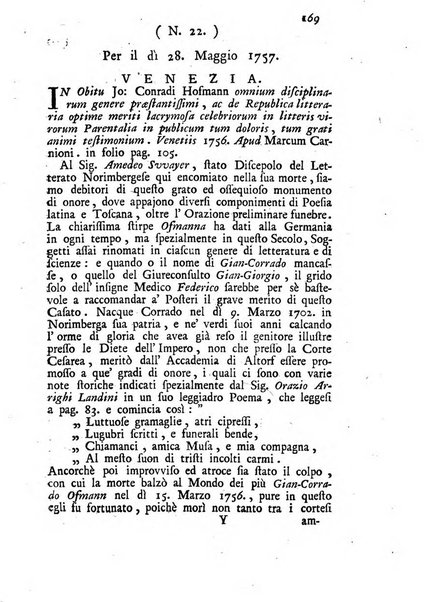 Novelle della Repubblica delle lettere dell'anno ..., pubblicate sotto gli auspizj di sua eccellenza ...