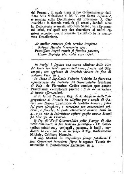 Novelle della Repubblica delle lettere dell'anno ..., pubblicate sotto gli auspizj di sua eccellenza ...