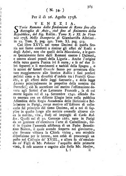 Novelle della Repubblica delle lettere dell'anno ..., pubblicate sotto gli auspizj di sua eccellenza ...