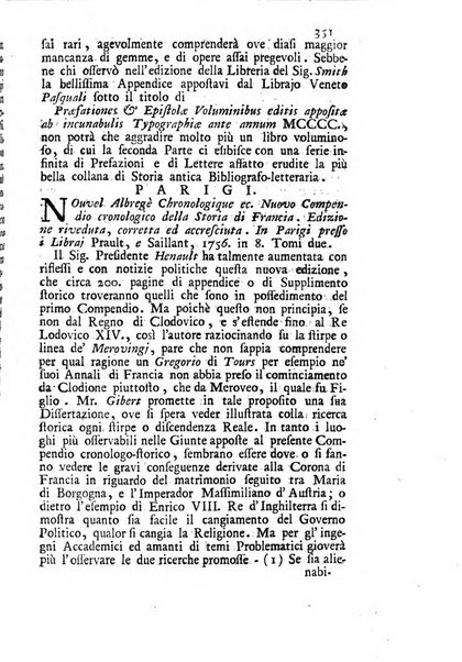 Novelle della Repubblica delle lettere dell'anno ..., pubblicate sotto gli auspizj di sua eccellenza ...