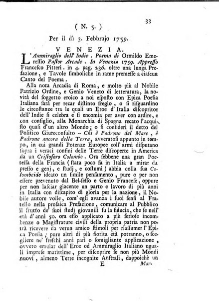 Novelle della Repubblica delle lettere dell'anno ..., pubblicate sotto gli auspizj di sua eccellenza ...