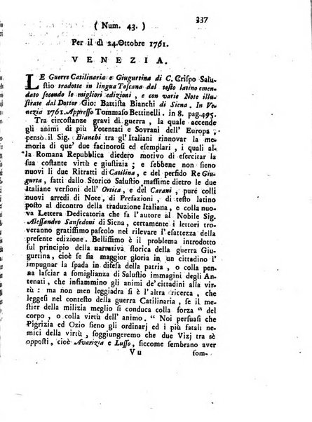 Novelle della Repubblica delle lettere dell'anno ..., pubblicate sotto gli auspizj di sua eccellenza ...