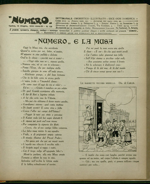 Numero : settimanale umoristico illustrato