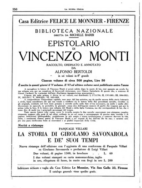 La nuova Italia rassegna critica mensile della cultura italiana e straniera