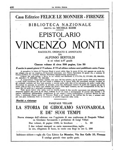 La nuova Italia rassegna critica mensile della cultura italiana e straniera