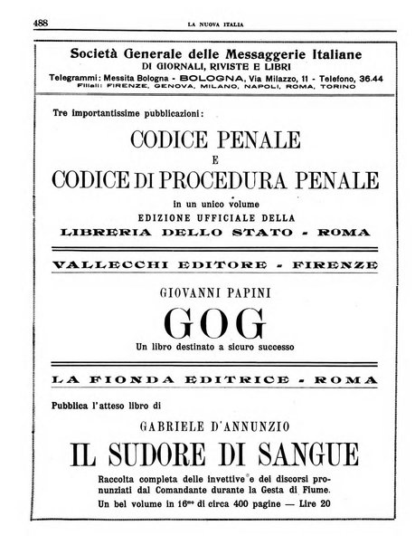 La nuova Italia rassegna critica mensile della cultura italiana e straniera