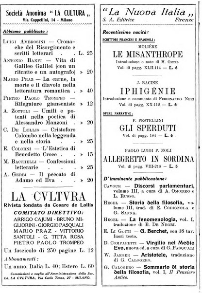 La nuova Italia rassegna critica mensile della cultura italiana e straniera