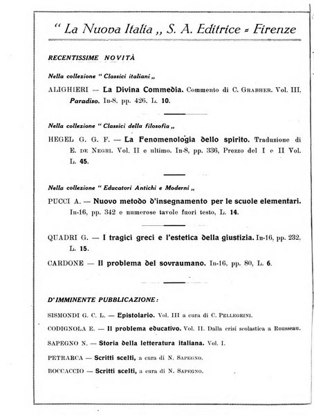 La nuova Italia rassegna critica mensile della cultura italiana e straniera