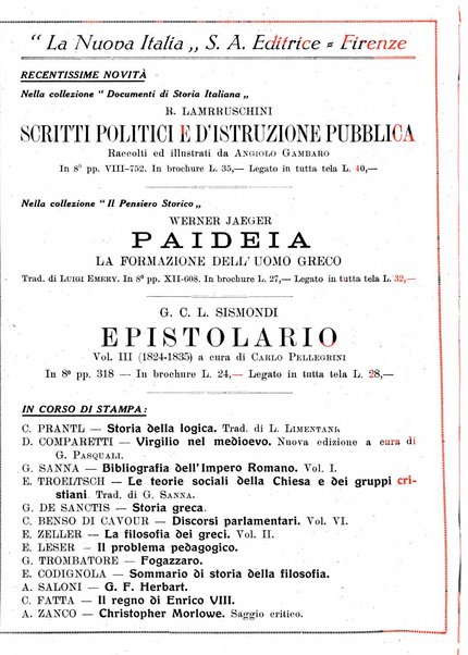 La nuova Italia rassegna critica mensile della cultura italiana e straniera