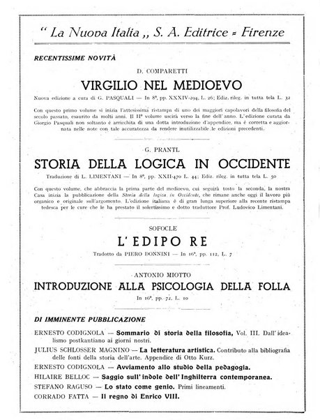 La nuova Italia rassegna critica mensile della cultura italiana e straniera