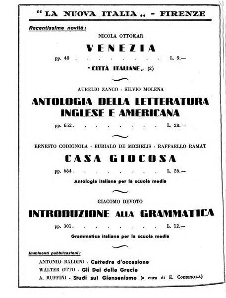 La nuova Italia rassegna critica mensile della cultura italiana e straniera