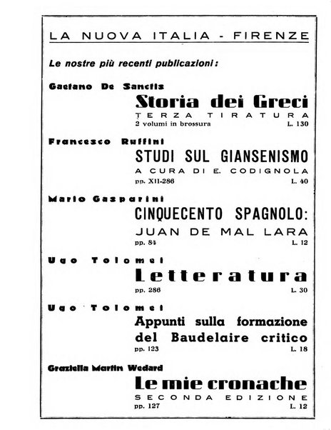 La nuova Italia rassegna critica mensile della cultura italiana e straniera