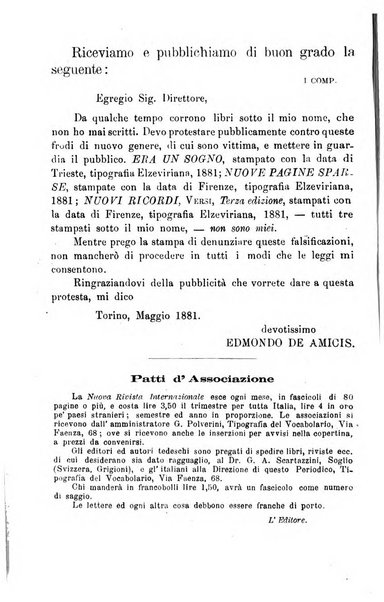 La nuova rivista internazionale periodico di lettere, scienze ed arti