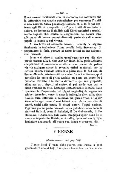 La nuova rivista internazionale periodico di lettere, scienze ed arti