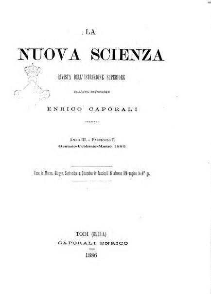 La nuova scienza rivista dell'istruzione superiore