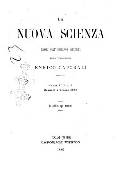 La nuova scienza rivista dell'istruzione superiore