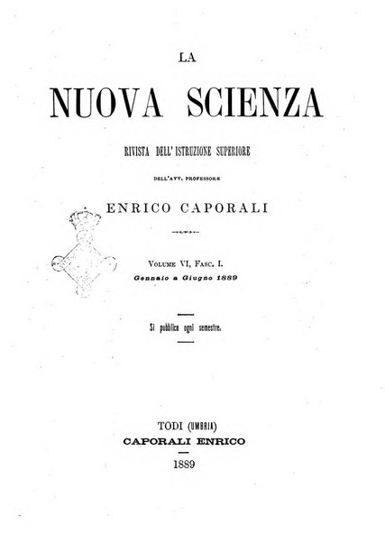 La nuova scienza rivista dell'istruzione superiore