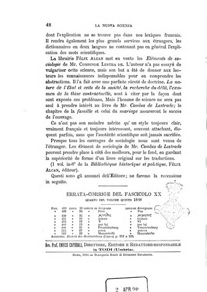 La nuova scienza rivista dell'istruzione superiore