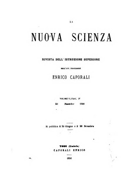 La nuova scienza rivista dell'istruzione superiore