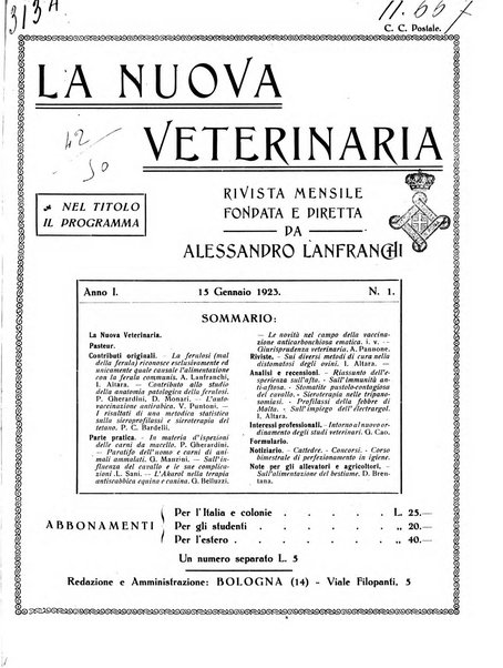 La nuova veterinaria rivista mensile fondata e diretta da Alessandro Lanfranchi