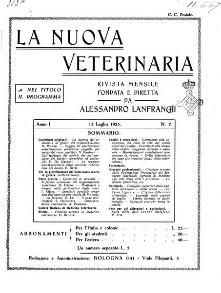 La nuova veterinaria rivista mensile fondata e diretta da Alessandro Lanfranchi