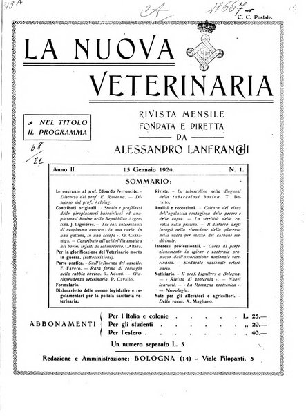 La nuova veterinaria rivista mensile fondata e diretta da Alessandro Lanfranchi