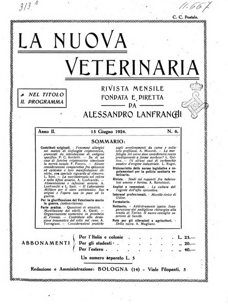 La nuova veterinaria rivista mensile fondata e diretta da Alessandro Lanfranchi