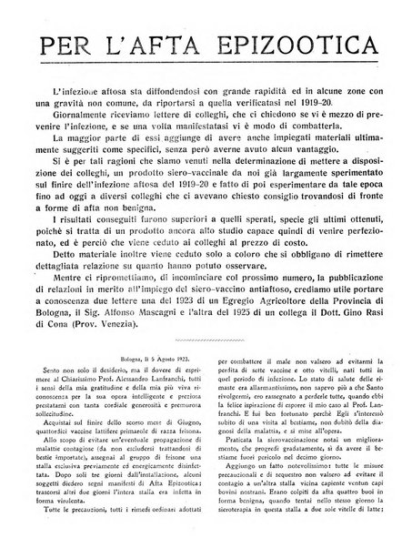 La nuova veterinaria rivista mensile fondata e diretta da Alessandro Lanfranchi