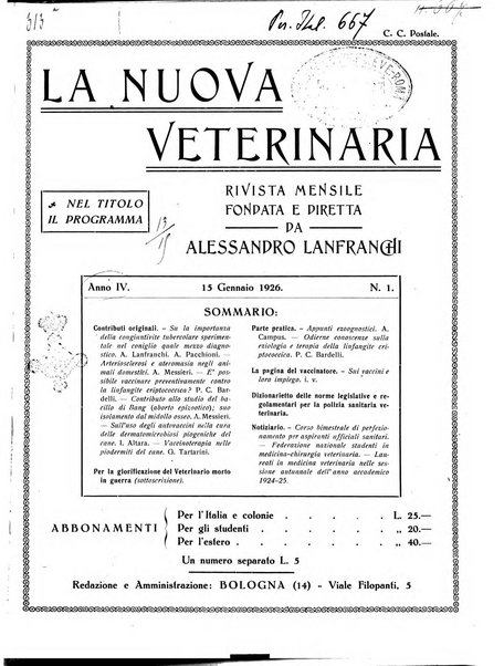 La nuova veterinaria rivista mensile fondata e diretta da Alessandro Lanfranchi